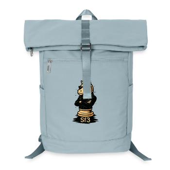 Cooler Schach-Springer Zug Sf3 Reti - Laptop-Rucksack  - Eisblau - Vorne