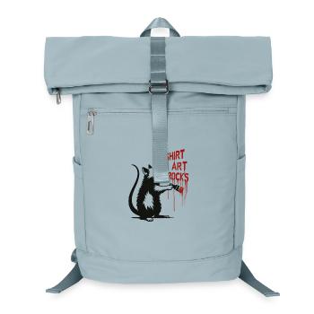 Cat Graffiti Shirt Art | Shirt Art Rocks - Laptop Backpack - ice blue - Front