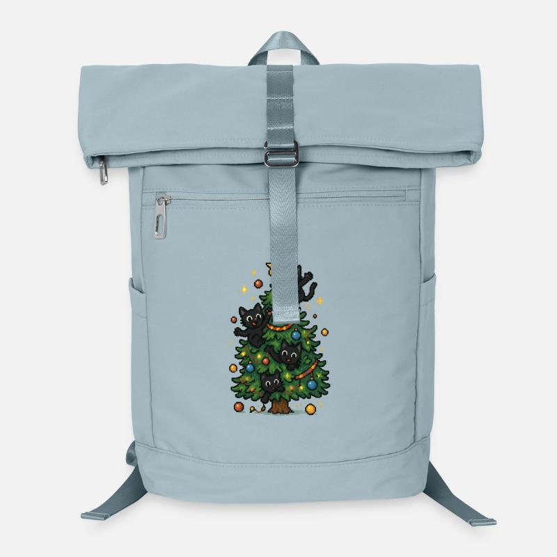 Sapin de Noël avec des chats coquins Sac à dos ordinateur