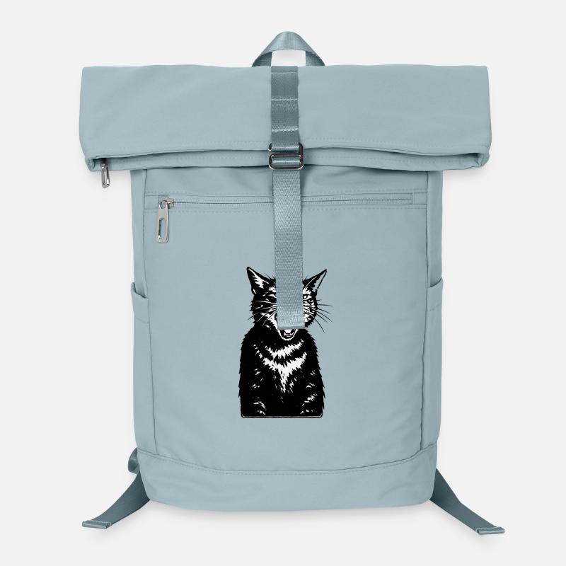Screaming Cat Silhouette Laptop Backpack