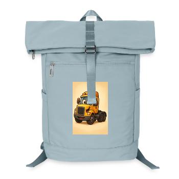 Happy Truck im Retro-Stil - Laptop-Rucksack  - Eisblau - Vorne