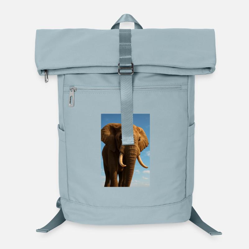 Sun-Glowing Elephant Portrait Laptop Backpack