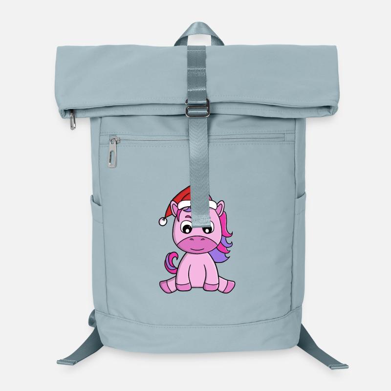 Weihnachtshut Festliches Einhorn Laptop-Rucksack 