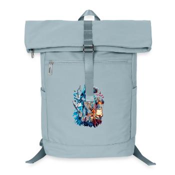 Skelettpirat im Laternenlicht - Laptop-Rucksack  - Eisblau - Vorne