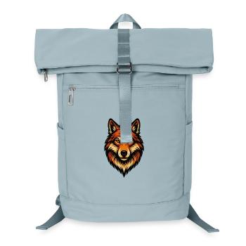 Stylized Fox Head Illustration - Laptop Backpack - ice blue - Front
