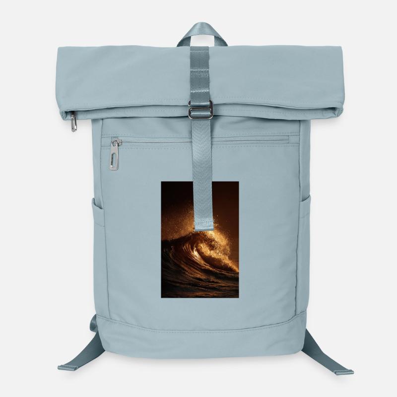 Golden Wave at Sunset Laptop Backpack