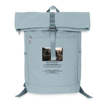 Ruinenlager im Abendlicht - Laptop-Rucksack  - Eisblau - Vorne