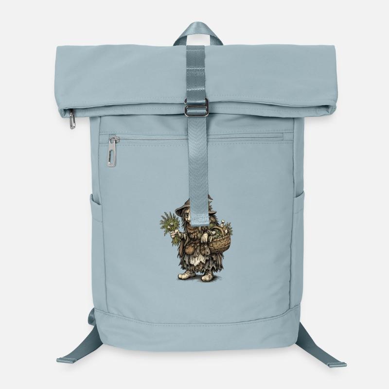Sorcière des herbes | Sorcière de la récolte avec panier et herbes Sac à dos ordinateur