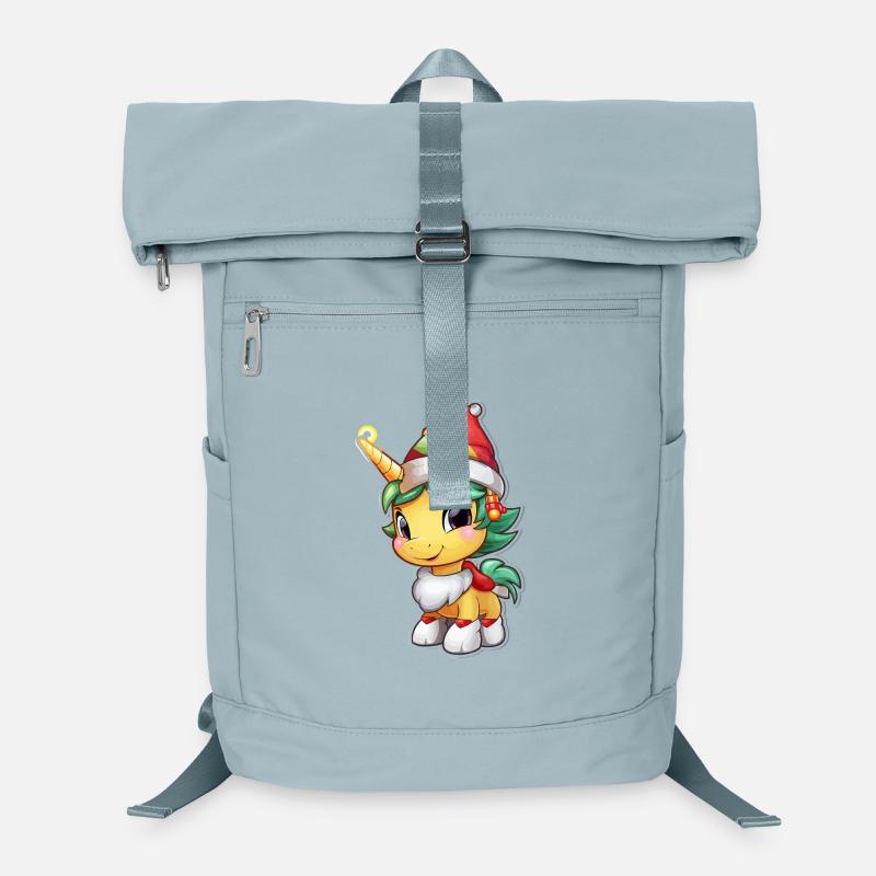 Winter Magic Pony with Christmas Hat Laptop Backpack