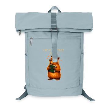 Amour à la première page : Amoureux du livre Capybara - Sac à dos ordinateur - bleu glacier - Devant
