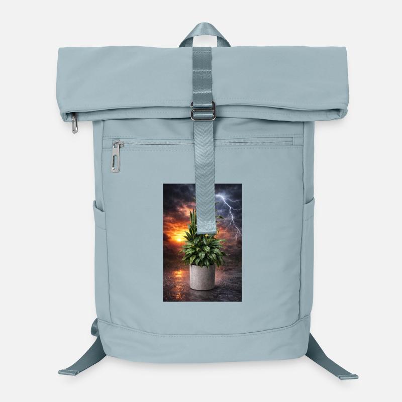 Pflanze im Sturmlicht Laptop-Rucksack 