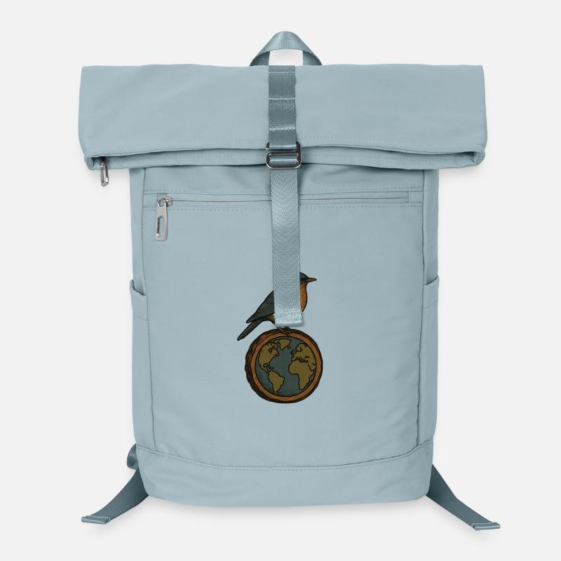 Robin on World Globe Laptop Backpack