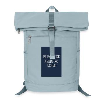 L’élégance n’a pas besoin de logo – style vieux argenté - Sac à dos ordinateur - bleu glacier - Devant