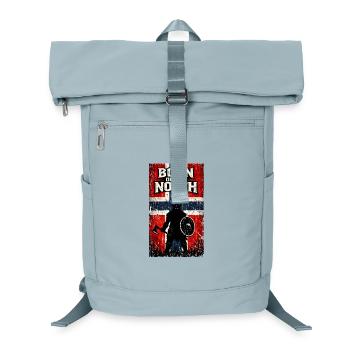 Né du Nord – Drapeau de Norvège du guerrier viking - Sac à dos ordinateur - bleu glacier - Devant