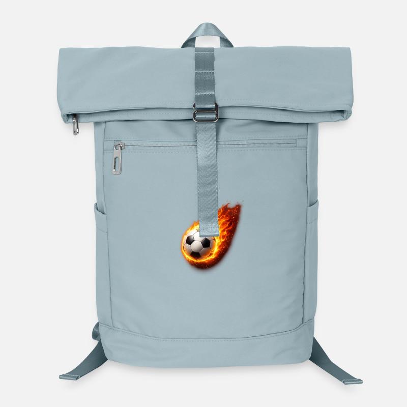 Flaming Soccer Ball Laptop Backpack