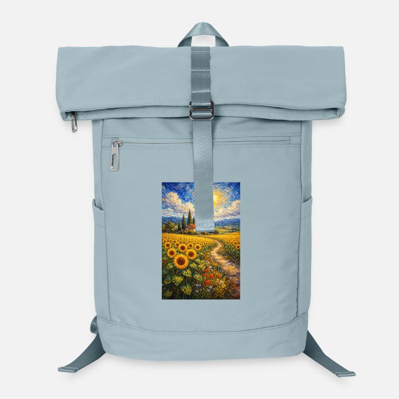 Sentier du tournesol dans le champ aurifère Sac à dos ordinateur