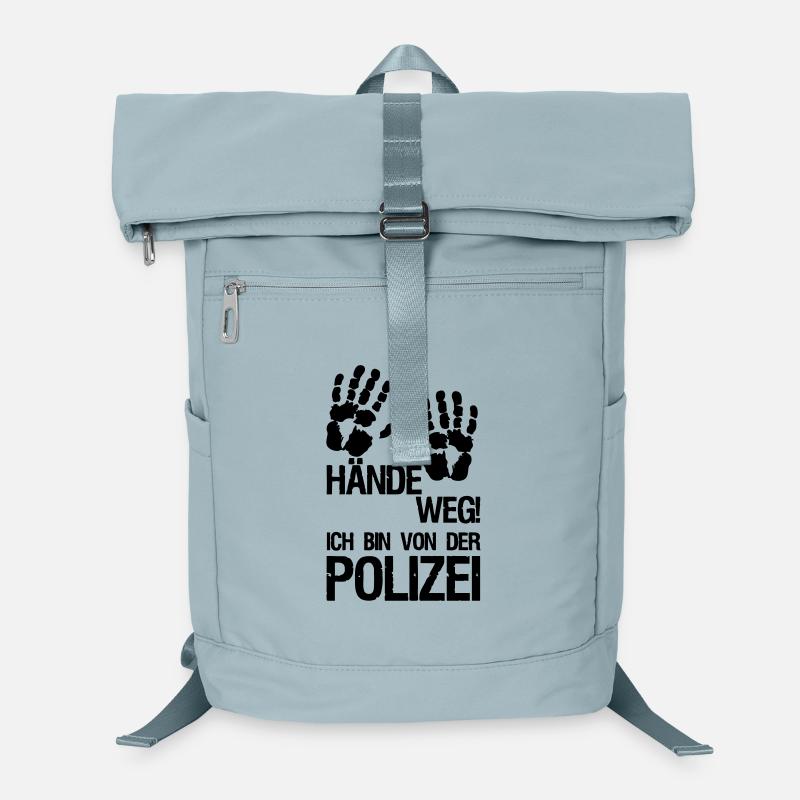 Hände weg Polizei Polizist Beruf Geschenk Spruch Laptop-Rucksack 