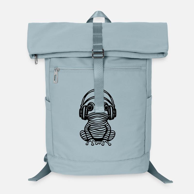 Frosch mit Kopfhörern Laptop-Rucksack 