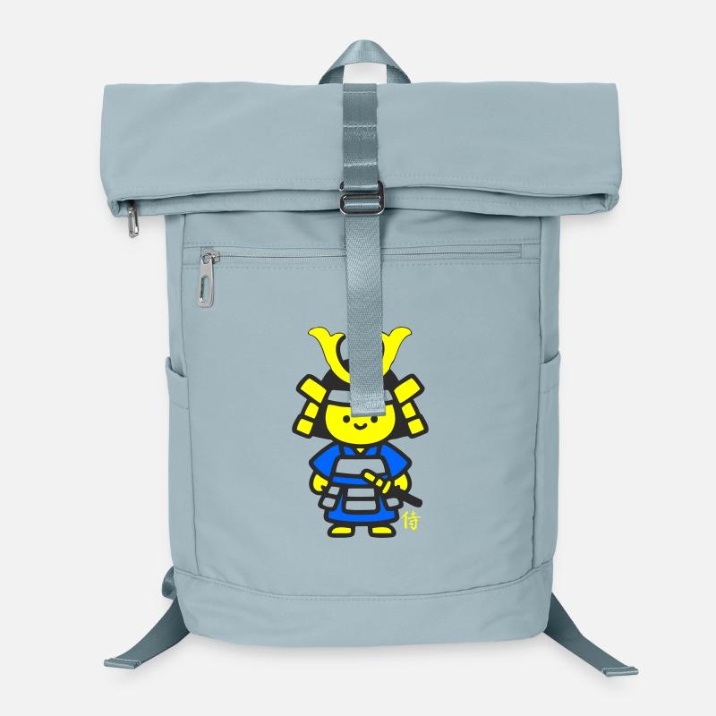 Kawaii Samurai Blau Kanji Laptop-Rucksack 