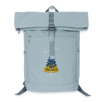 Weihnachtsbaum mit ukrainischer Flagge - Laptop-Rucksack  - Eisblau - Vorne