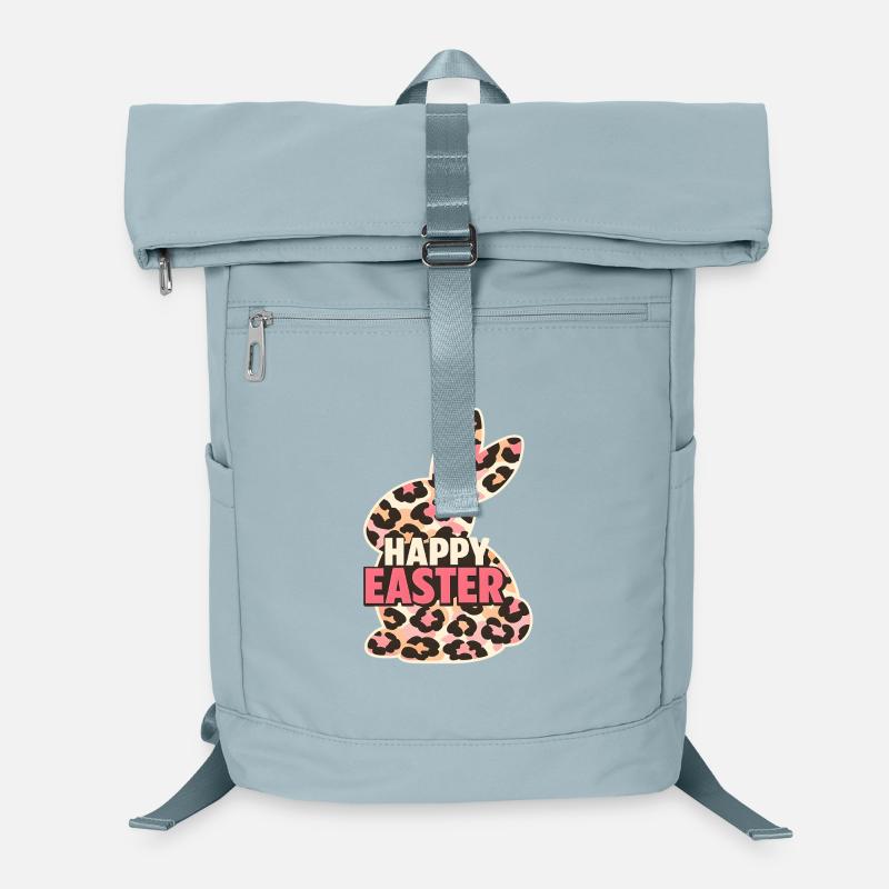 Frohe Ostern Osterhase Leopard Laptop-Rucksack 