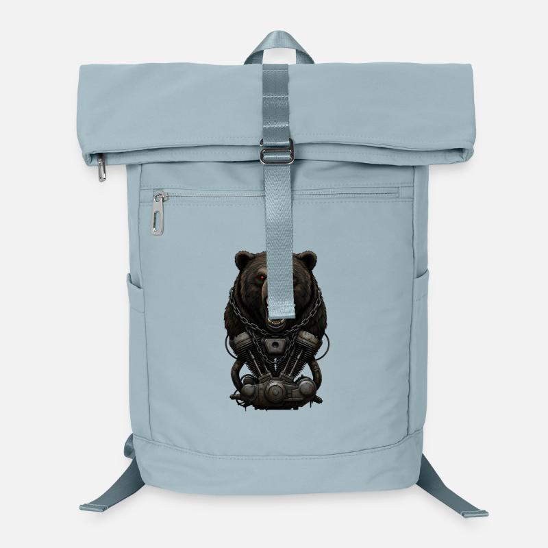 Motorrad Biker V-Twin Motor Skull Bär Wild Rocker Laptop-Rucksack 