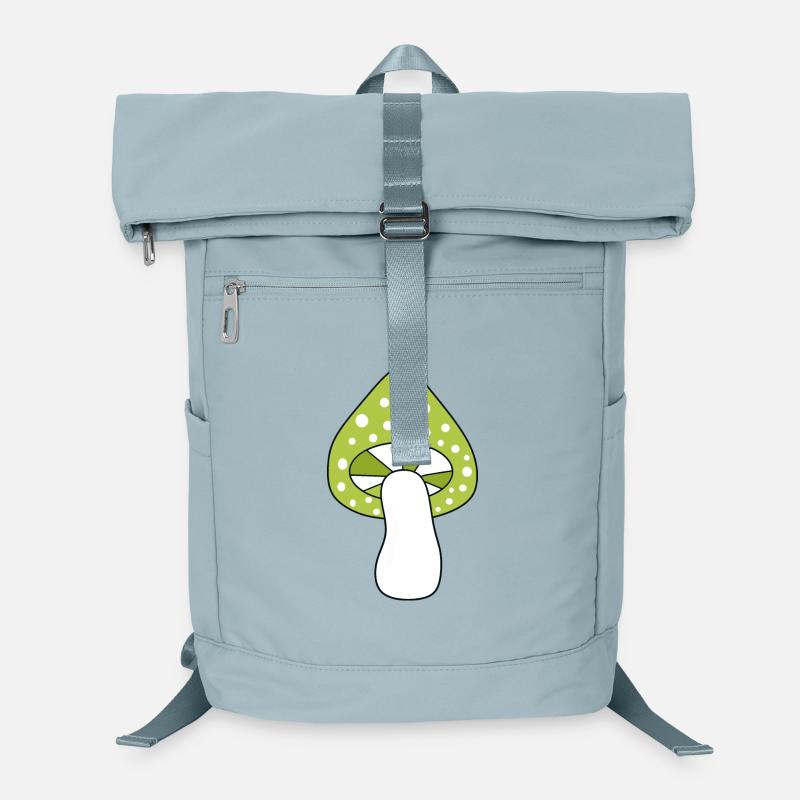 Mushroom green fly agaric pattern customizable Laptop Backpack