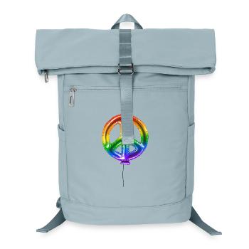 Regenbogen Luftballon – digitale Illustration 2023 - Laptop-Rucksack  - Eisblau - Vorne