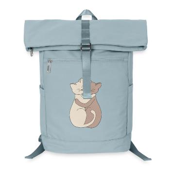 Hugging Cats Friendship Illustration - Laptop Backpack - ice blue - Front