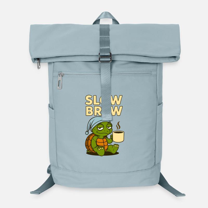  Slow Brew – Lustige Schildkröte Laptop-Rucksack 