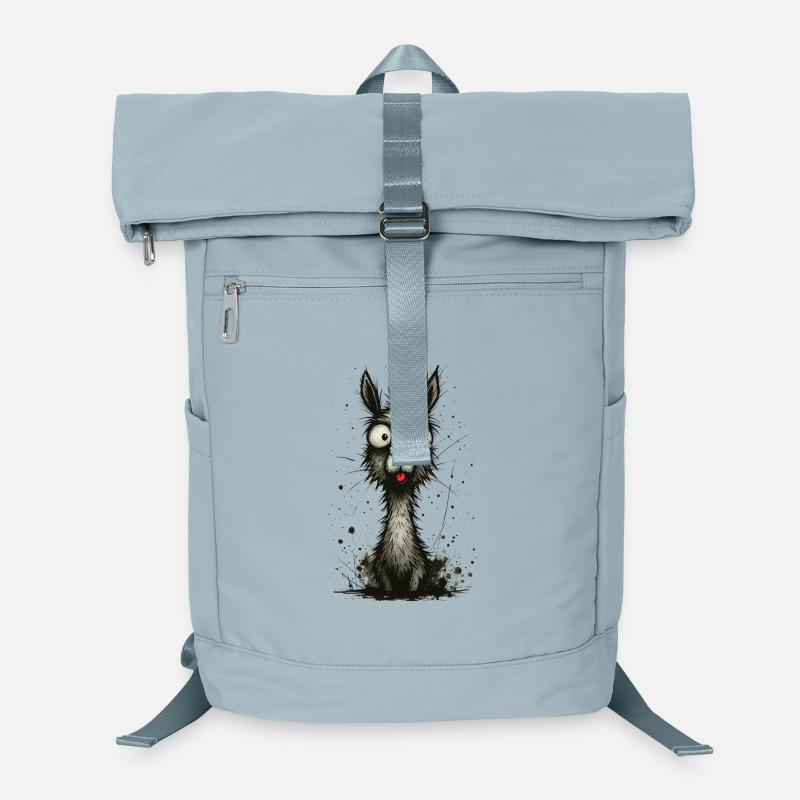 Lama drôle avec langue – éclaboussure de bande dessinée Sac à dos ordinateur