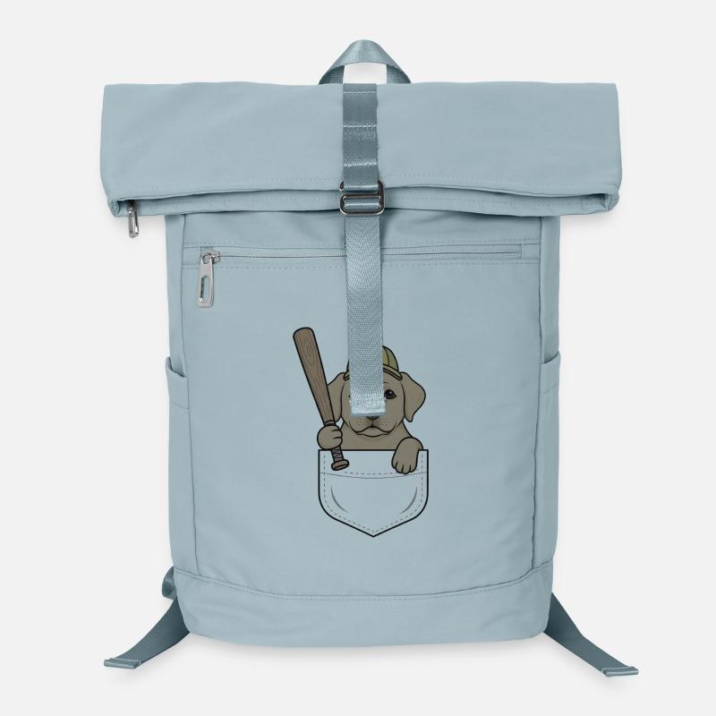 Pocket Player Dog Baseball Laptop Backpack