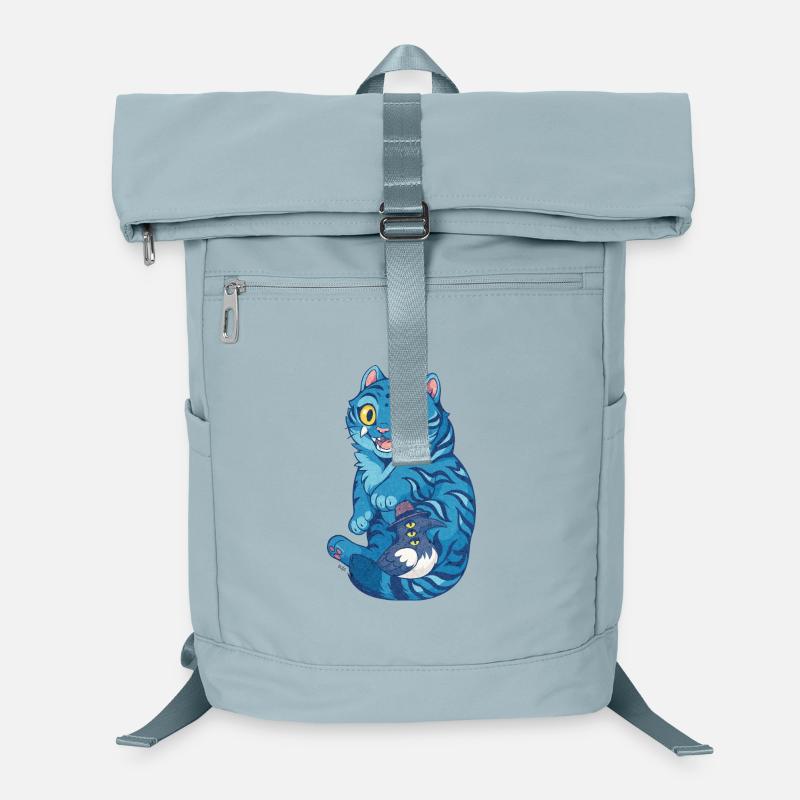 Blue Tiger with Little Bird Magic - K-Pop Demon Laptop Backpack