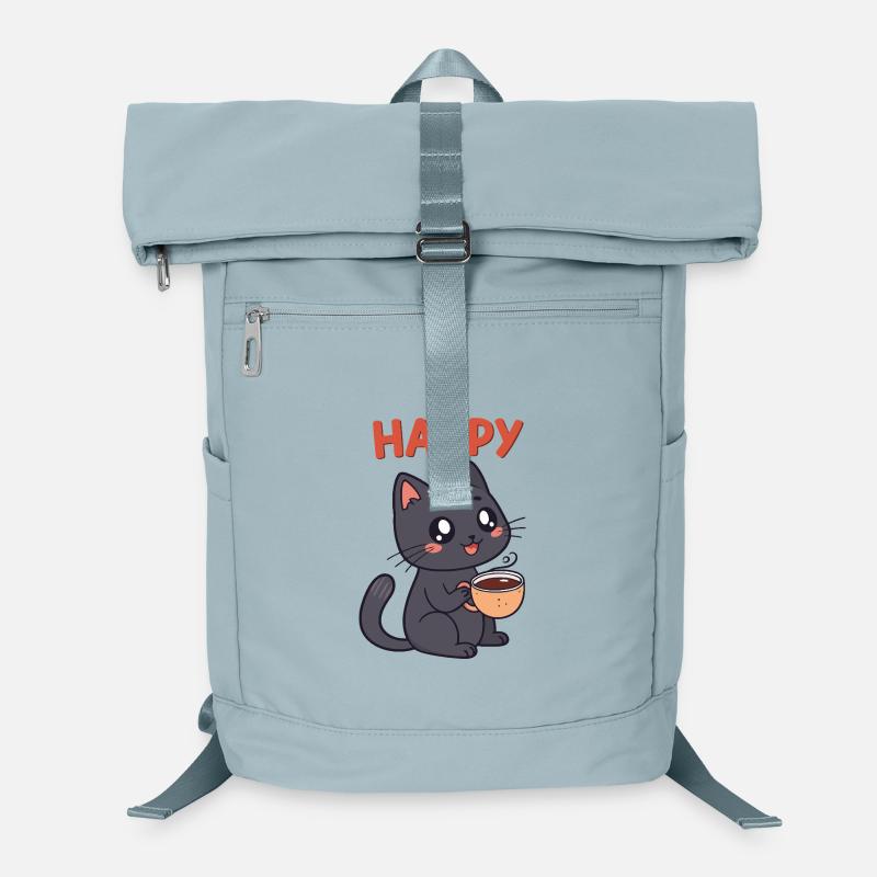 Happy Coffee Kitten Laptop Backpack