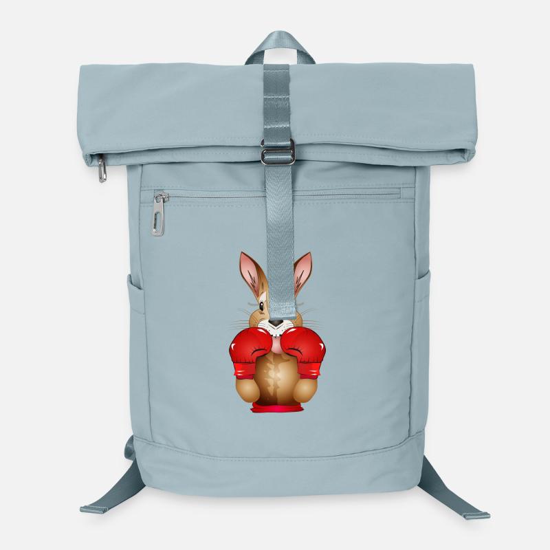 Rabbit as a boxer with boxing gloves and black eye Laptop Backpack