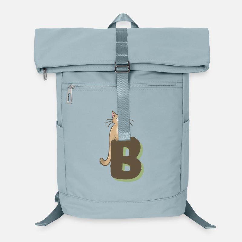 Lettre B du chat - Sac à dos ordinateur - bleu glacier