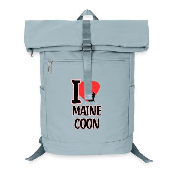 Ich liebe Maine Coon - Laptop-Rucksack  - Eisblau - Vorne