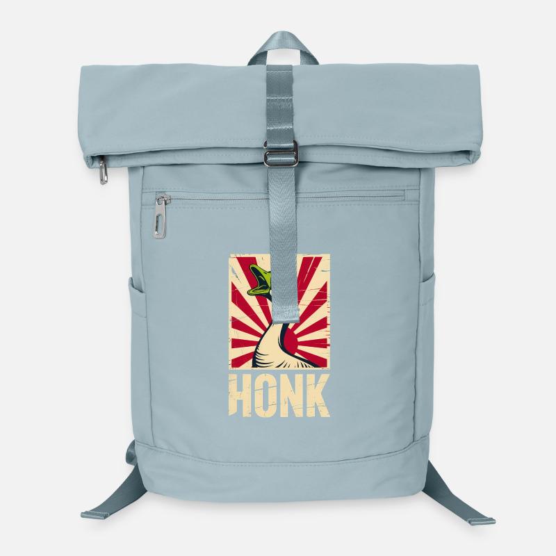 Honk - Funny Goose Propaganda Poster Laptop Backpack
