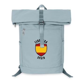 Spanisches Flaggenschild in rot-gelb-rotem Band - Laptop-Rucksack  - Eisblau - Vorne