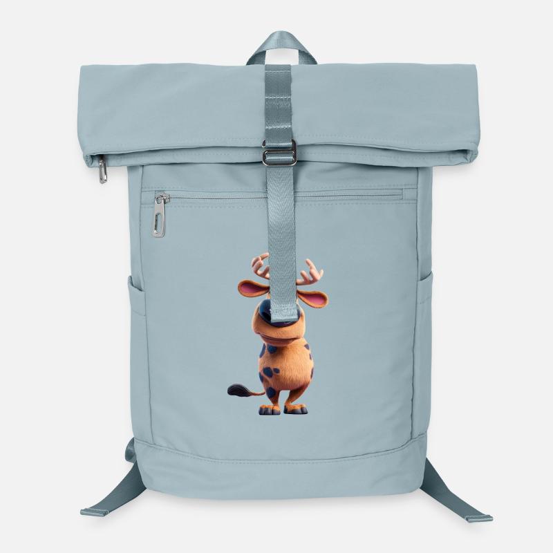 Drôle d’orignal : design d’animaux en 3D mignons Sac à dos ordinateur
