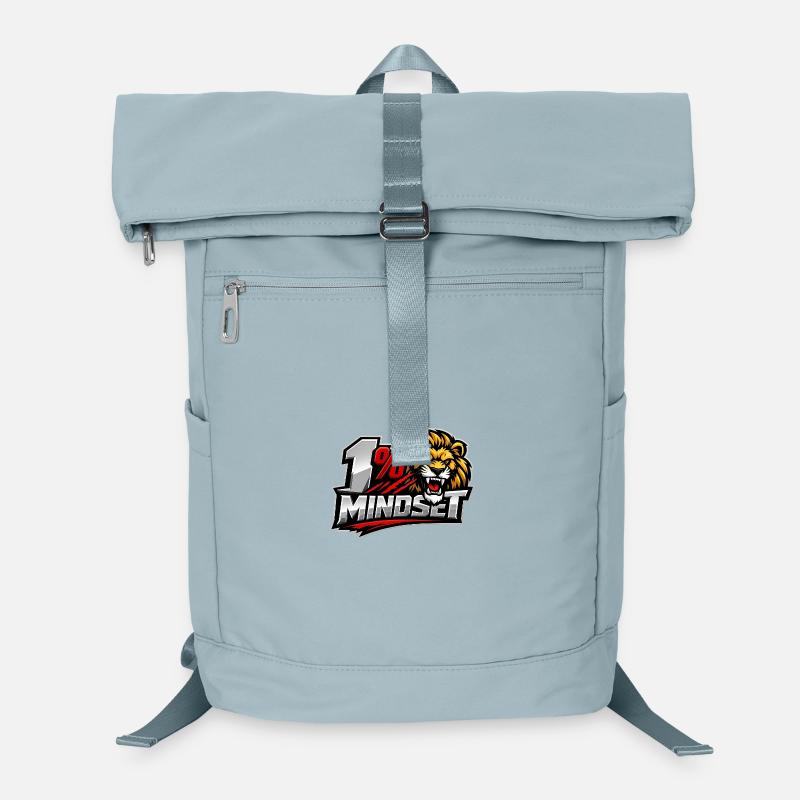 1% Mindset Löwen-Logo Laptop-Rucksack 