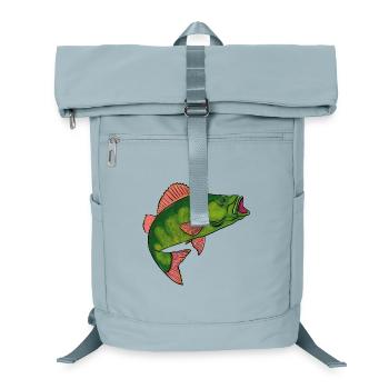 Green Fish with Pink Fins - Laptop Backpack - ice blue - Front