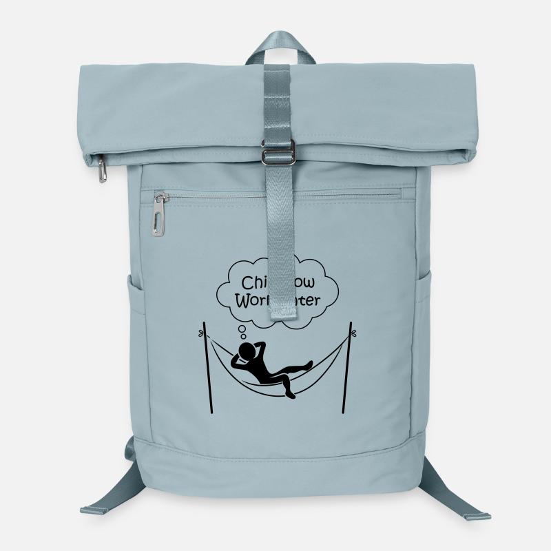 Männchen in Hängematte "CHILL NOW WORK LATER" Laptop-Rucksack 