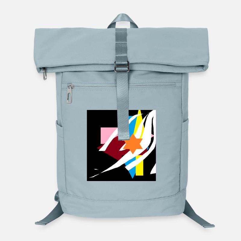 Geometrische Farbexplosion Sternakzent Laptop-Rucksack 