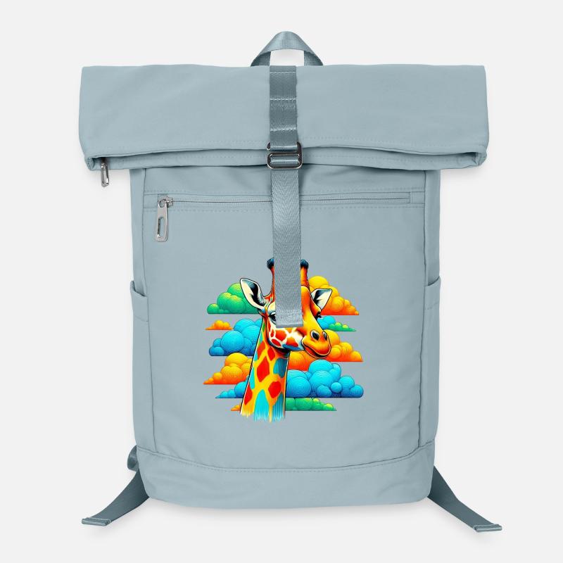 Girafe avec la tête dans les nuages Sac à dos ordinateur