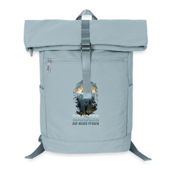 Wandern auf neuen Pfaden - Laptop-Rucksack  - Eisblau - Vorne