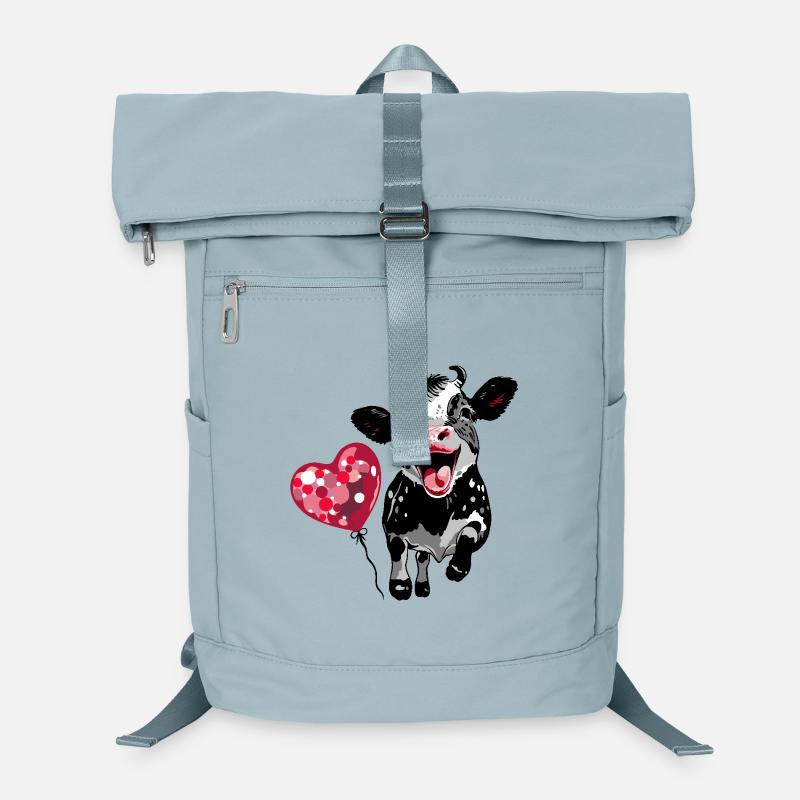 Kälbchen mit Herzballon - Lustiges Kuh Design Laptop-Rucksack 