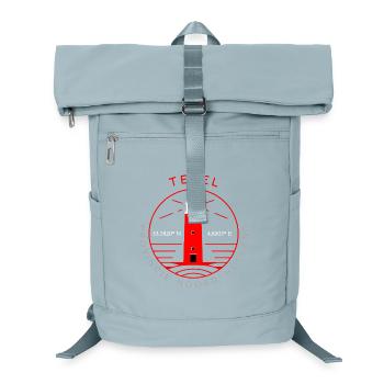 Texel Leuchtturm Koordinaten Shirt - Laptop-Rucksack  - Eisblau - Vorne