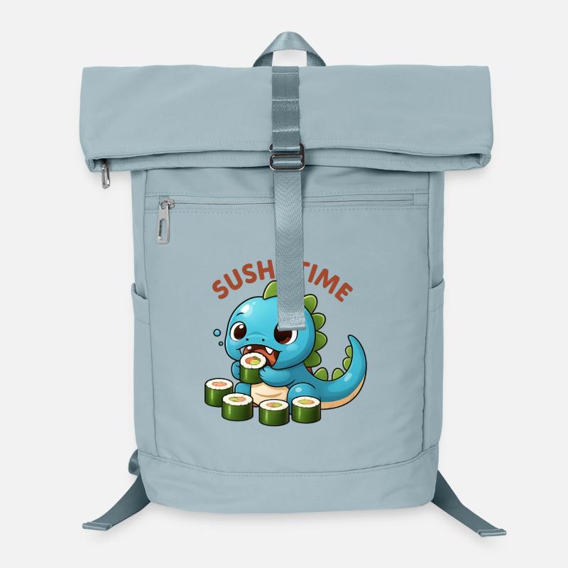 Süßer Dino mit Sushi Thema Laptop-Rucksack 