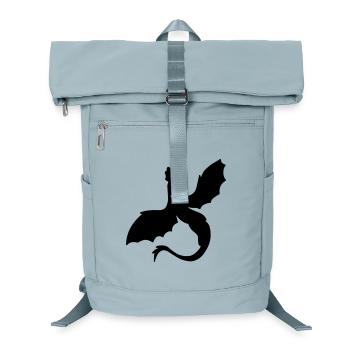 Fabled Winged Serpent Silhouette - Laptop Backpack - ice blue - Front